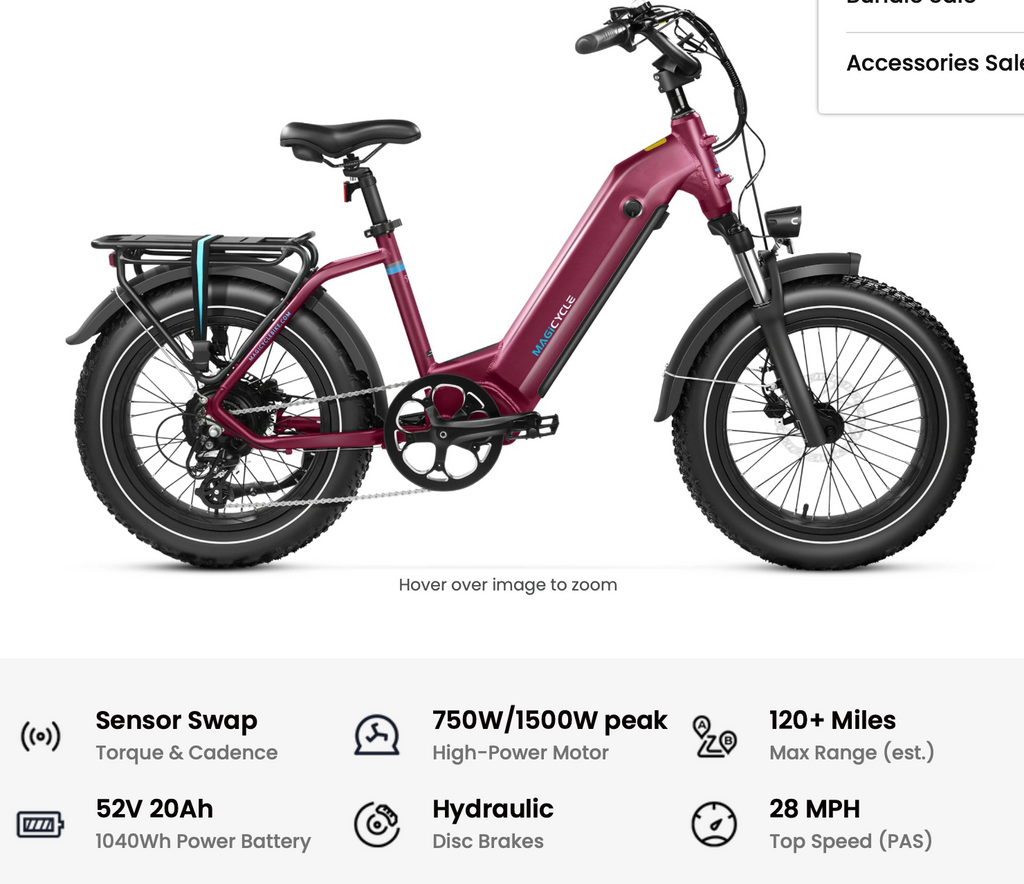 Magicycle Ocelot Pro 2.0 Step Thru Fat Tire Electric Bike