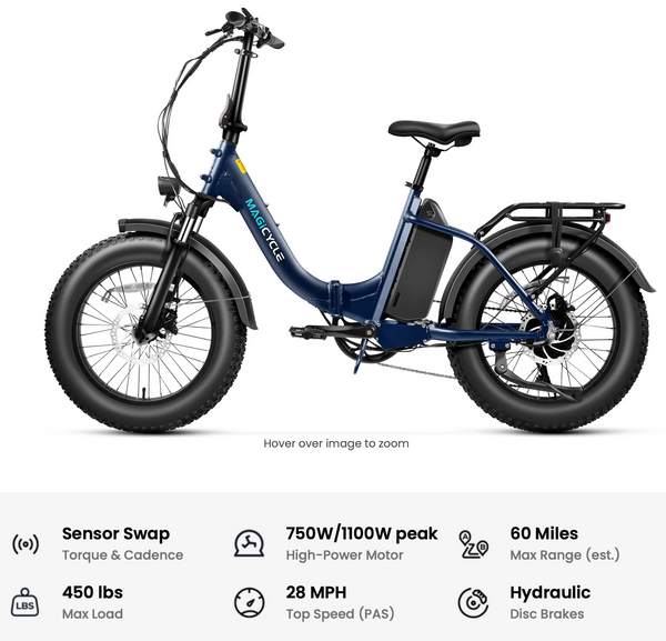 ジノリ　ジオポンティ　Equestrian 乗馬　19.5×2 Magicycle Jaguarundi Torque Sensor48V / 750W Folding STEP-THRU Fat
