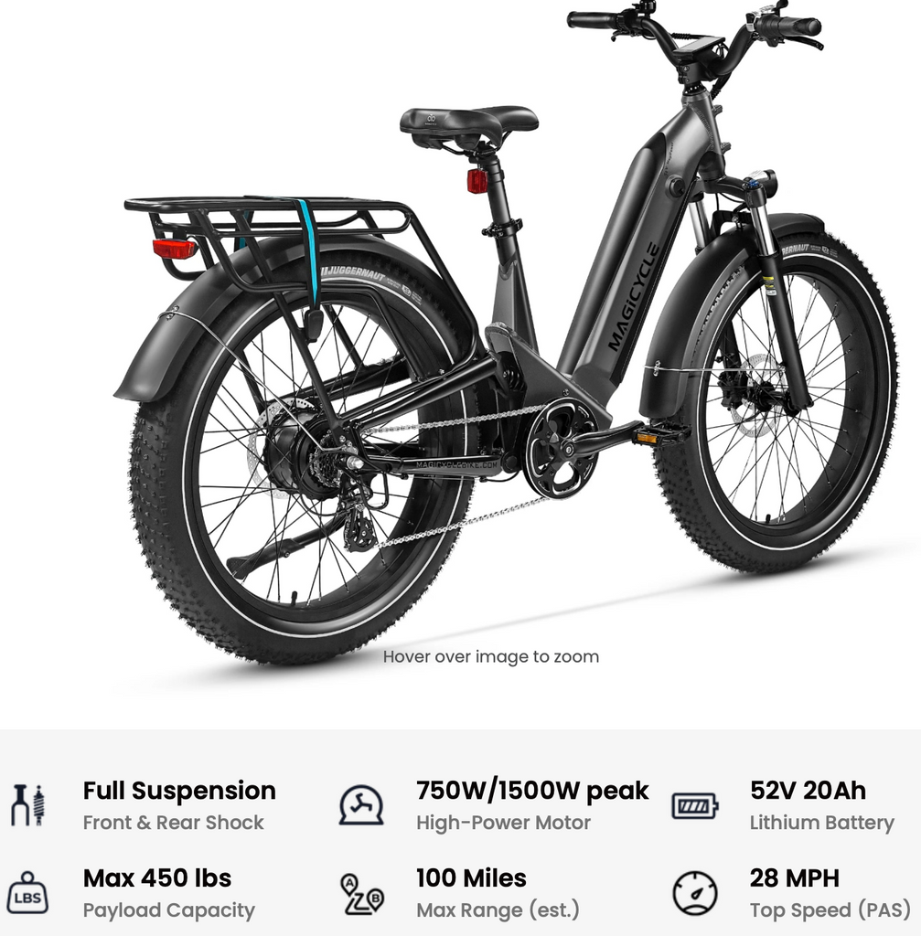 Ebike SUV - Magicycle Deer Softail Full Suspension Ebike Also Avail. in 2.0 Model Call!