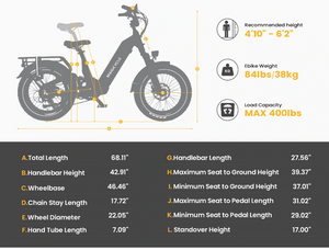 Magicycle Deer 20" Soft Tail Step-Thru 22" OD Fat Tire Electric Bike