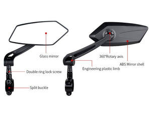 Magicycle HD Blast-Resistant Bike Mirrors