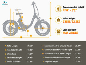 Magicycle Jaguarundi 52V Folding STEP-THRU Fat Tire Ebike